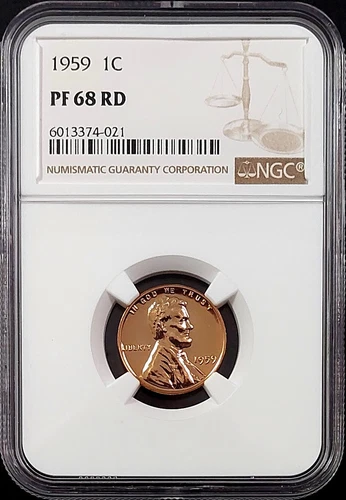 1959 Proof Lincoln Cent certified PF 68 RD by NGC! sku 74021