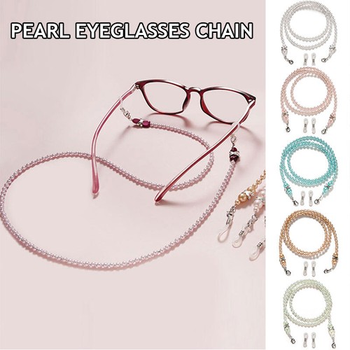 1x Sunglasses Neck Chain Eyeglass Pearl Beaded Holder Lanyard Strap Glasses Cord - Picture 3 of 11