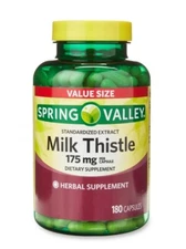 Spring Valley Milk Thistle Dietary Supplement Capsules 175 mg 180 Count