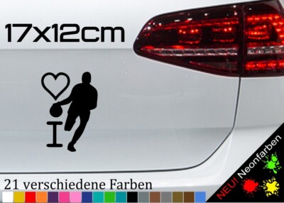 Love Basketball Aufkleber NBA Freiwurf Dunking Nowitzki Sticker Jordan 17x12cm