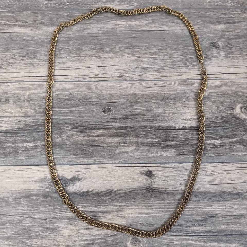 Collar Cadena Oro Halloween Disfraz Accesorio 23" Elegante Vestir Gangsta Años 70 Foto 4 de 4