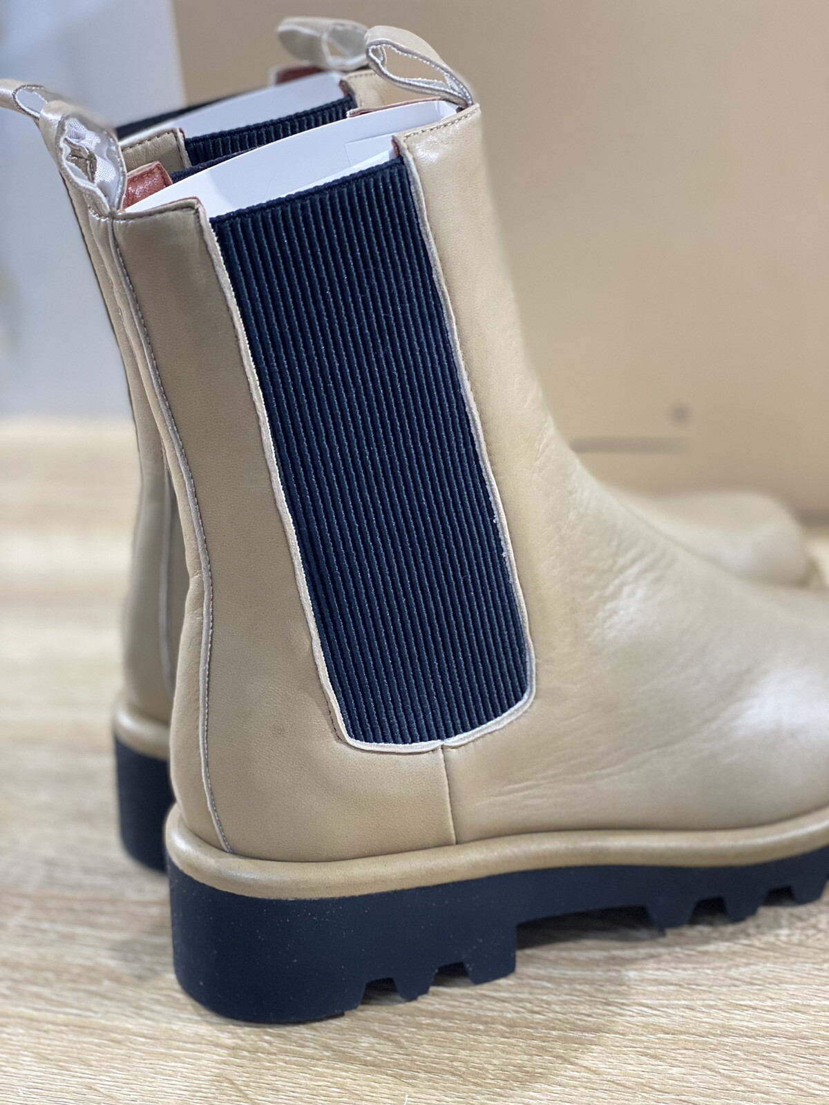 Bottes Chelsea Femme Pons Quintana - Cuir, Talon Bloc 7-10cm - Taille 37 - Neuf Avec Boîte