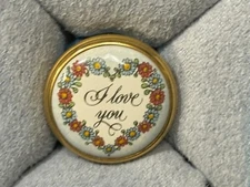 Halcyon Days Trinket Box "I LOVE YOU" ~  Comes w/Box