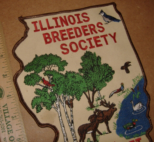 Vintage Illinois Shaped Large Patch Illinois Breeders Society Game And Pet - Picture 2 of 5