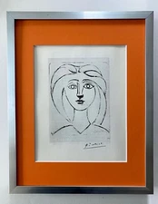 Pablo Picasso | Vintage 1947 Signed Print | Matted to 11x14 | 