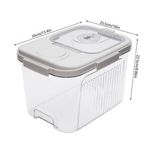 10kg Large Rice Storage Container Food Flour Airtight Box Rice Dispenser W/ Cup