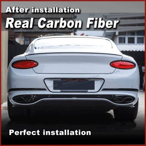 Alerón trasero de carbono real para Bentley Continental GT 2018-24 labio del ala del maletero - Imagen 2 de 8
