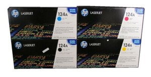 4 original toner hp color laserjet 1600 2605 cm1015 cm1017/124a  q6000a-q6003a | eBay