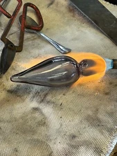 Husted Glass Works Blenko Empoli Glass Stopper Repair Work Chip Break Crack