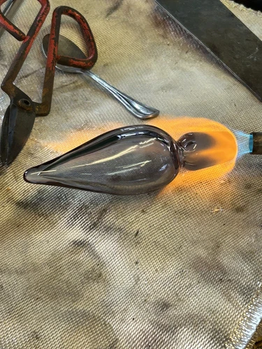 Husted Glass Works Blenko Empoli Glass Stopper Repair Work Chip Break Crack