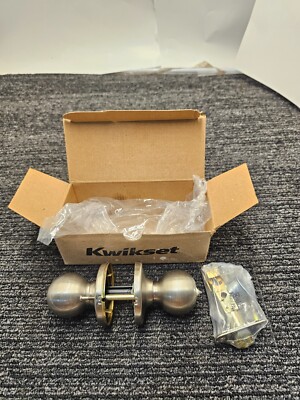 (QTY 2) Kwikset Knob 93001-915 Privacy Polo Bed/Bath Satin Nickel, Microban