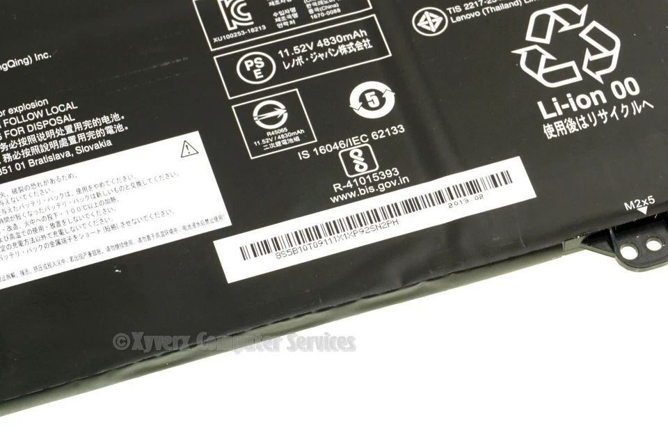 BATERÍA LENOVO GENUINA 5B10T09111 L18M3PG2 11.52V 55WH 14W 81MQ-000JUS (A)(DD11) Foto 3 de 3