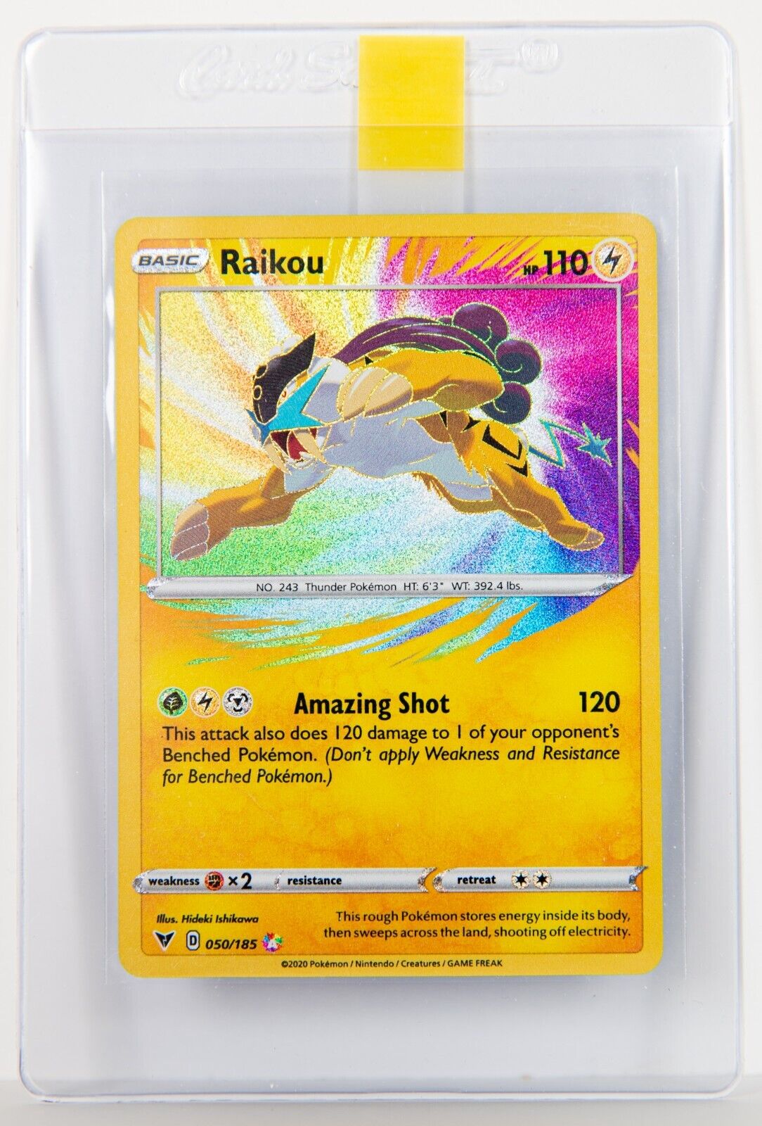 RAIKOU 50/185 VIVID VOLTAGE Pokemon- AMAZING RARE HOLO- MINT-PACK FRESH