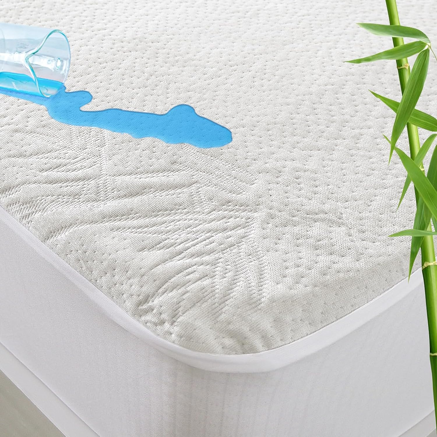 Twin Extra Long (XL) Mattress Protector Waterproof Cooling 3D Air Fitted up - 14
