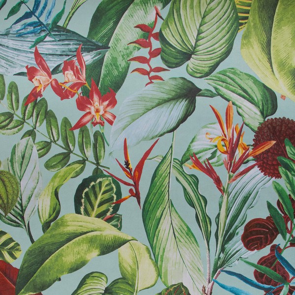 26741 - Tropische BläTter BlüTen Blumenmuster Blau Banane Hohenberger Tapete-image
