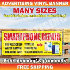 SMARTPHONE REPAIR Advertising Banner Vinyl Mesh Sign Broken Screen Phone Repair