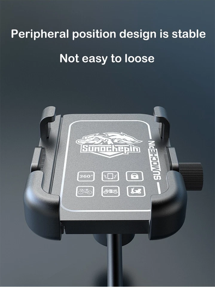 Soporte para teléfono celular CNC para motocicleta montaje en manillar USB cargador rápido accesorios Foto 4 de 4