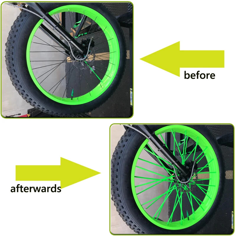 72 Copriraggi Per Moto - Verde, Per Ruote Da 19 A 21 Pollici, Spessore 3.5-5mm, Set Completo