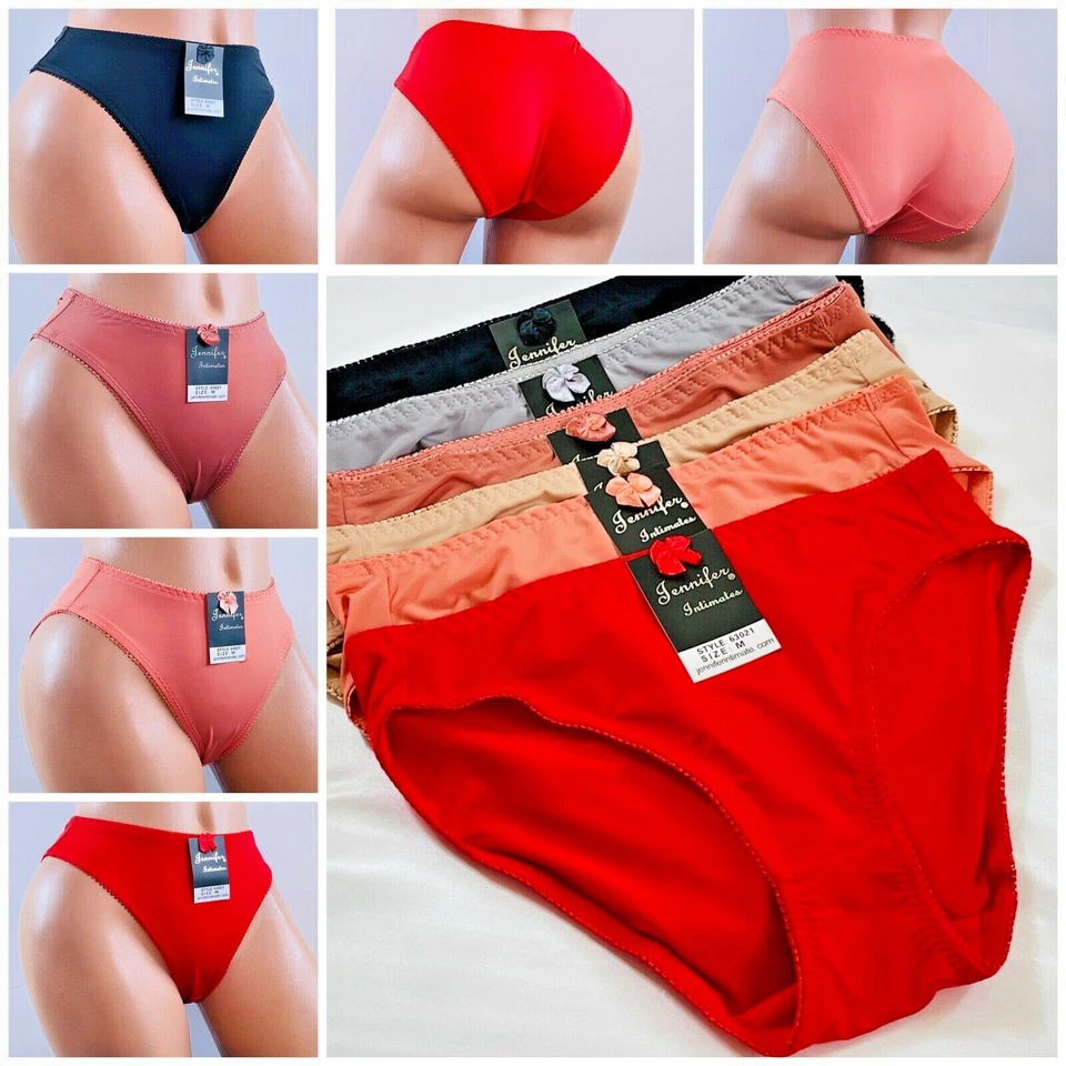 Women Briefs 3, 6 or12 Bikini High cut Panties Undies Satin Silky Cool Lot 63021 - Image 2 of 4