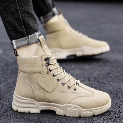 Men's High Top Ankle Boots Sports Shoes Motor Casual Cargo