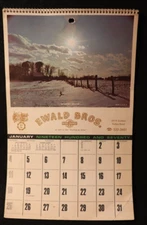 SCARCE MINNEAPOLIS EWALD BROS 1970 WALL CALENDAR NICE CLEAN PIECE
