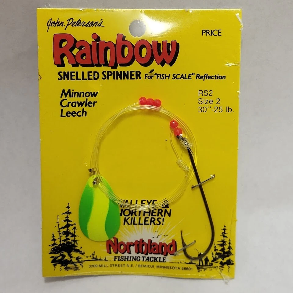 7 aparejos de pesca Northland Walleye Spinner Northland plantillas ganchos aguijón larvas Foto 4 de 4