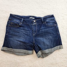 New York Company Denim Jean Shorts 8 Cotton Stretch Boyfriend Cuffs Summer