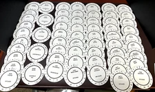 Players for 1957 Cadaco All-Star Baseball Game 60 Pre-Cut Full-Face Discs