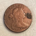 Photo of a 1803-P Half Cent from an eBay listing that sold on Jun 26, 2026