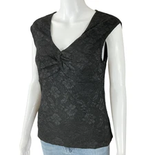 Vintage Rampage Y2K Babydoll Top Size L Black Lace 90s Goth Witchy Wimsigoth