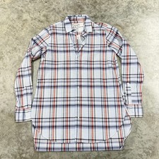 Frank & Eileen Shirt Womens Medium Blue Plaid Grayson Tunic Button Long Sleeve