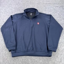 Zero Restriction Pullover Sweater Mens Medium Navy Tour Series Golf Quarter Zip
