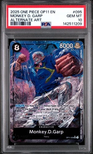 One Piece - A Fist of Divine Speed - Monkey.D.Garp - OP11-095 - PSA 10