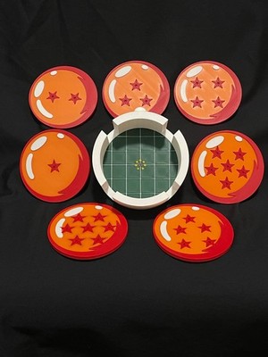 Dragon ball Z- 8 piece coaster set including radar holder