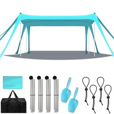 Beach Tent Sun Shelter UPF 50 Beach Shade Canopy Pop up Tent Portable Cabana...