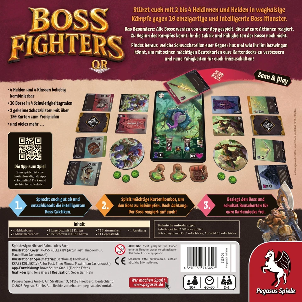 VORBESTELLUNG Boss Fighters QR (DE) Brettspiel Kartenspiel Kooperativ - Bild 2 von 3