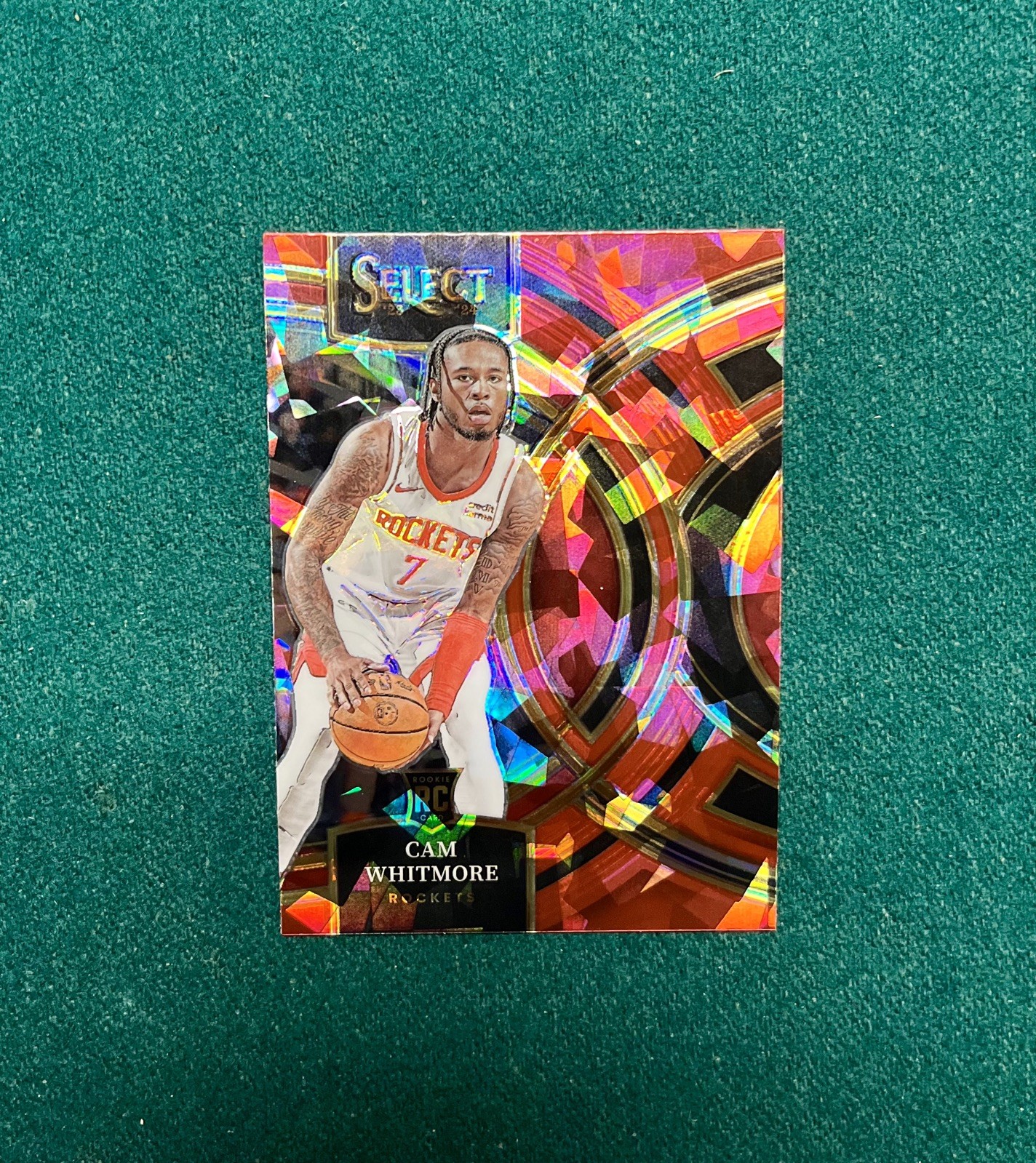 2023-24 Panini Select #118 Cam Whitmore Premier Red Cracked Ice Prizm Rookie RC
