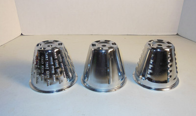 3  Vintage RIVAL Shred O Mat Salad Maker Replacement Cone N1,N2 and N4
