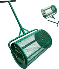 LANDZIE - the Original 24 Inch Compost and Peat Moss Spreader Roller - Top Soil,