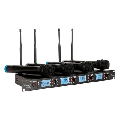 American Audio-4-channel Wireless UHF Mic System w/Intel Frequency Autoscan