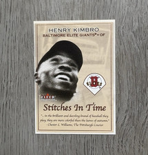 2001 Fleer Tradition Stitches in Time | Henry Kimbro | Baltimore Elite Giants