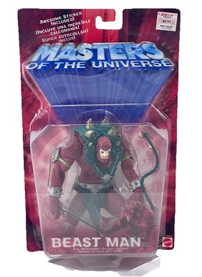 Beast Man 200X Variant Masters Of The Universe Motu Mattel 2003 Red Card