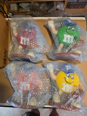 M&M's Dispensers RED-YELLOW-GREEN-ORANGE Baseball Players SET! MINT! RARE! NEW!