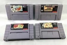 Lot Of 4 SNES Games Super Nintendo  Rocketeer  Super Battleship  Battle Clash &