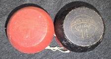 Vintage Duncan Special 44 Yo-Yo Top Lot of 2 Wooden Red Black Natural No. 44