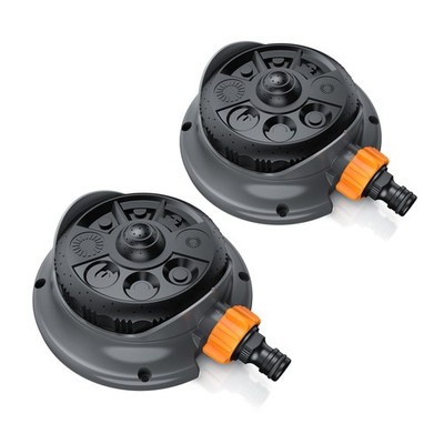 Brandson 2x Rasensprinkler mit 8 Sprühmuster rund ca. 110 m² Sprühfläche