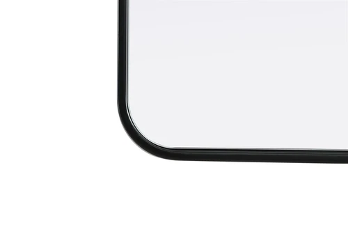Elegant Decor Contour Metal Rectangle Mirror 18X36" Black - Picture 9 of 11