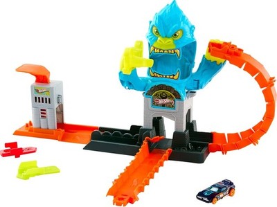 Hot Wheels City Gorilla Slam Attack Playset & Toy Car, Multiple Ways to Play,