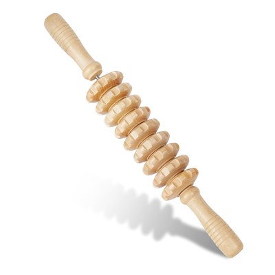 Manual Wooden Fascia Massage Roller Trigger Points for Release Cellulite Sore...