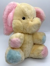 Vintage Dakin Baby Things Elephant 11  Rattle Plush Toy 1983 KOREA